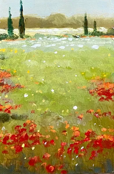 Encantos de Florença - Óleo sobre tela, 30x20 cm, 2023 - Obra em destaque por Cláudio Caixeta