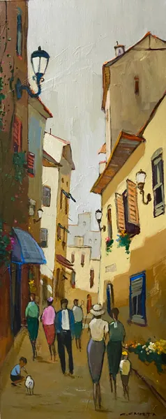 Trabalhando no Campo de Algodão - Óleo sobre tela, 50x70 cm, 2023 - Obra em destaque por Cláudio Caixeta