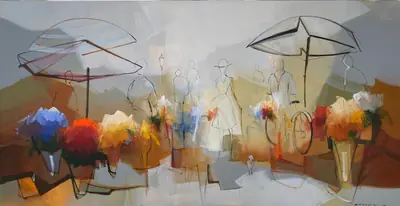 Efêmera Eternidade de Paris - Óleo sobre tela, 130x250 cm, 2023 - R$ 16.000,00