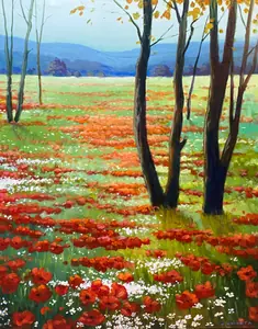 Tranquilidade nos Campos da Toscana - Óleo sobre tela, 150x120 cm, 2023 - R$ 8.500,00