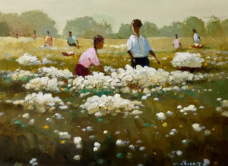 Ecos da Idade Média - Óleo sobre tela, 120x50 cm, 2023 - Obra em destaque por Cláudio Caixeta