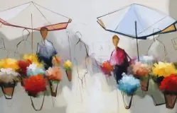 Coleção Feira de Flores - Explosão de cores e vida nos mercados florais europeus - Obras de Cláudio Caixeta