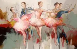 Coleção Bailarinas - A graciosidade e elegância da dança capturadas em pinceladas delicadas - Obras de Cláudio Caixeta